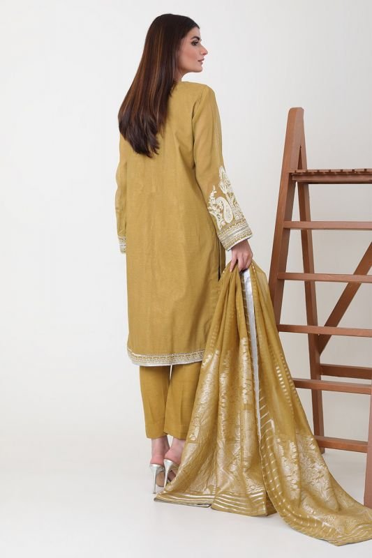 3 Piece Formal Cotton Net Suit