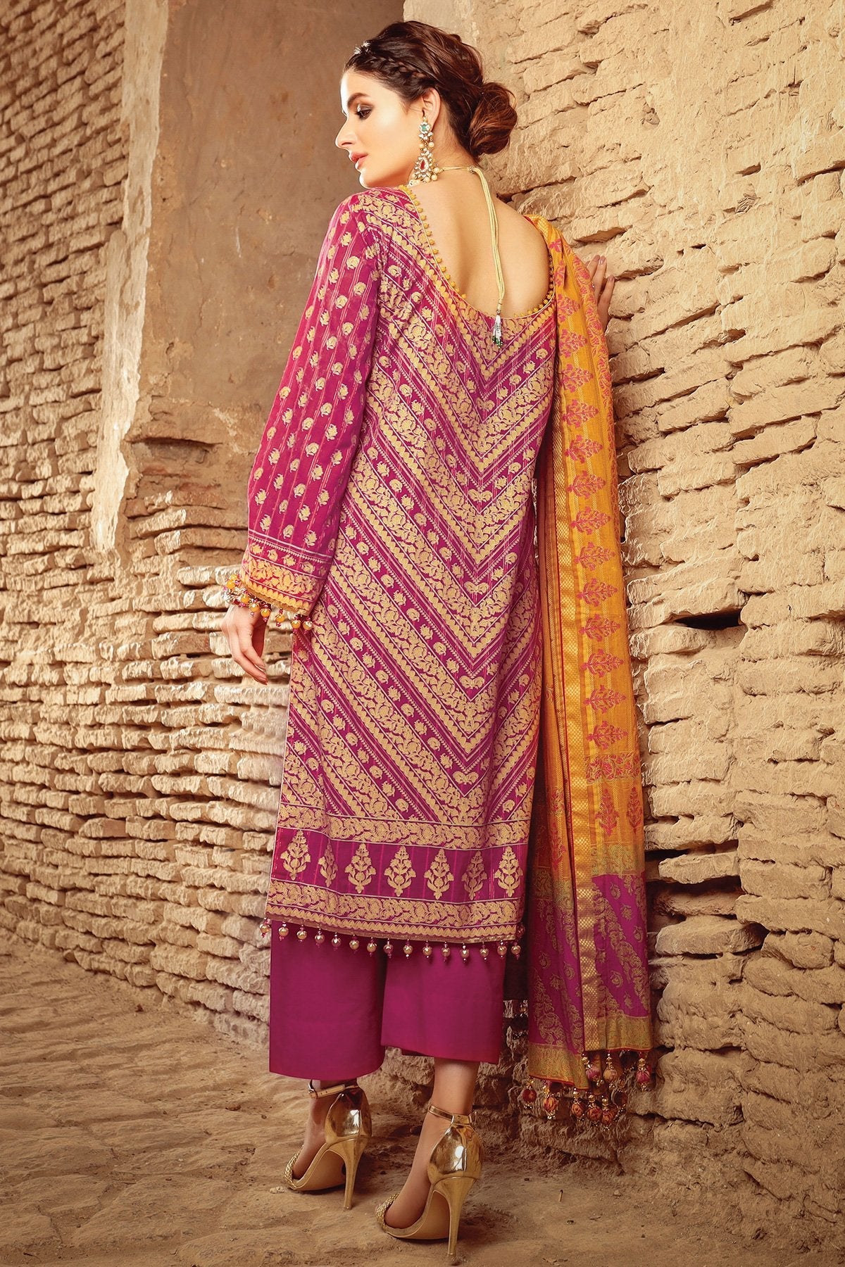 Alkaram - 2 Pc Embroidered Suit With Cotton Zarri Dupatta