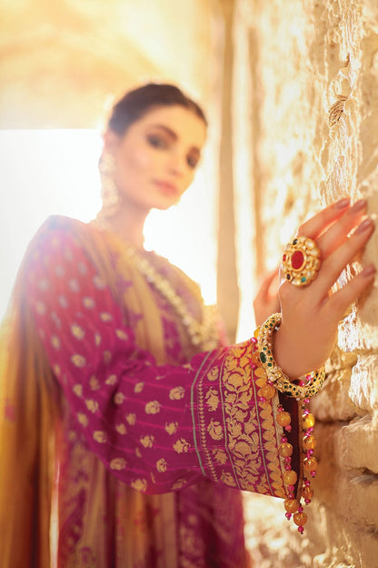 Alkaram - 2 Pc Embroidered Suit With Cotton Zarri Dupatta