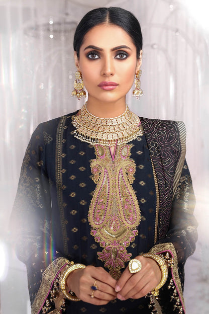 Alkaram - Three Piece Embroidered Jacquard Shirt With Cotton Silk Dupatta