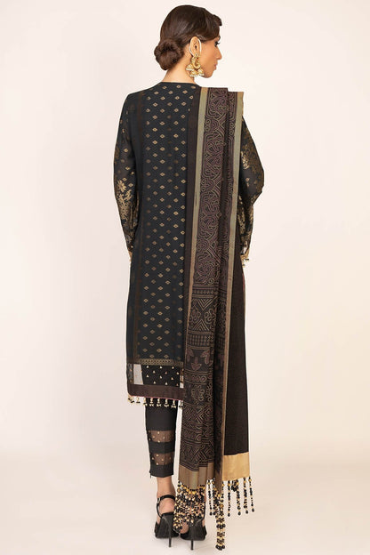 Alkaram - Three Piece Embroidered Jacquard Shirt With Cotton Silk Dupatta