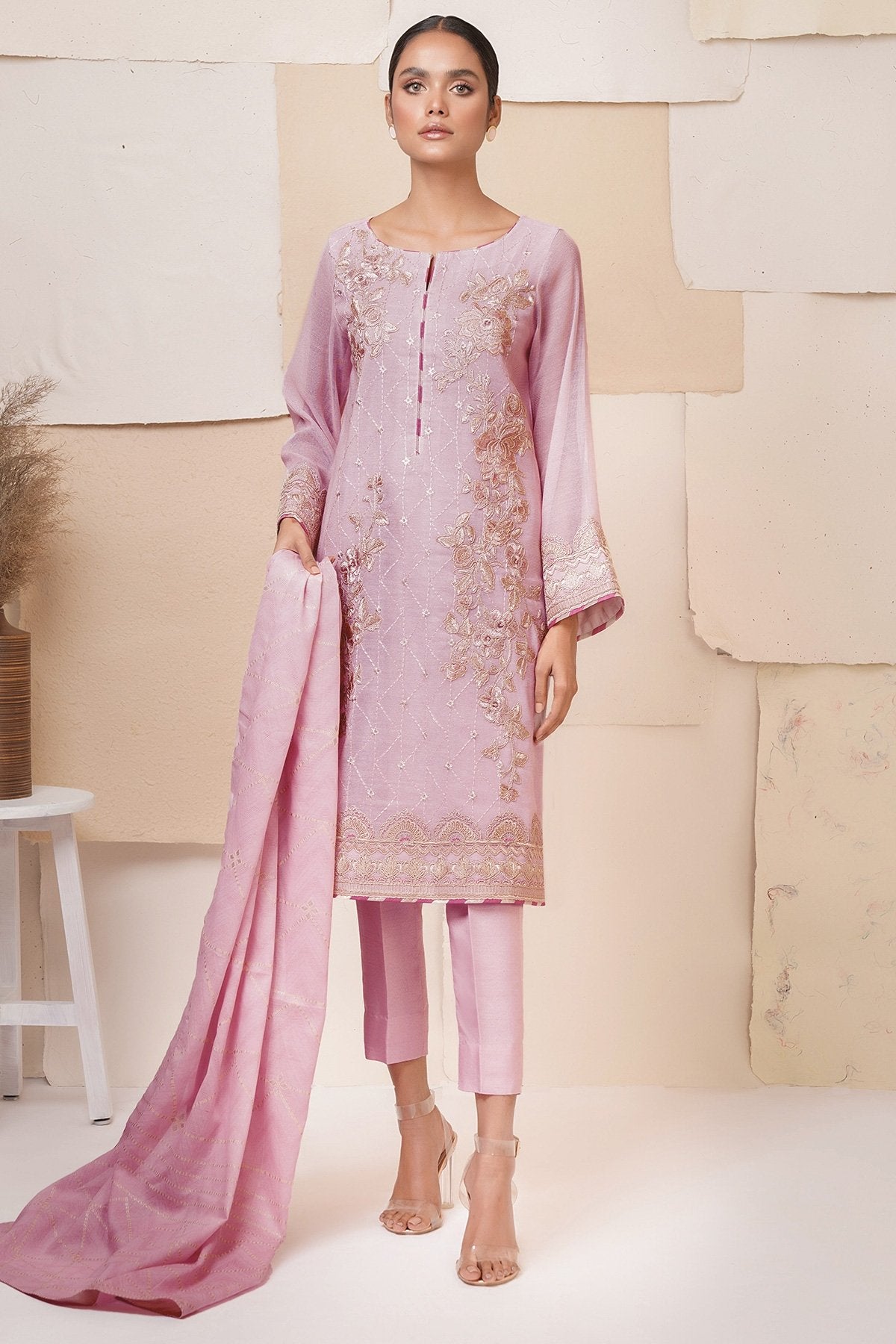 3 Pc Cotton Net Suit