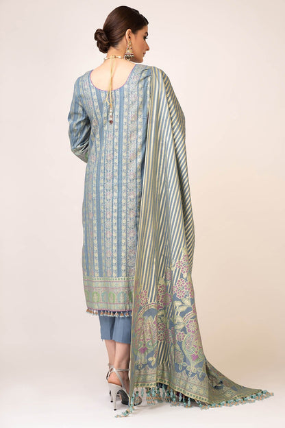 Alkaram - Two Piece Embroidered Cotton Zarri Shirt With Cotton Silk Dupatta