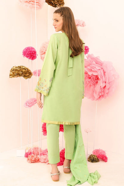 Alkaram - 2 Pc Embroidered Cambric Suit With Viscose Stole