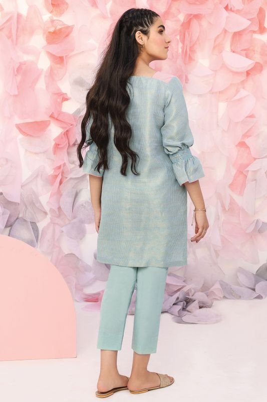 Alkaram - 2 Pc Embroidered Jacquard Suit With Cambric Trousers