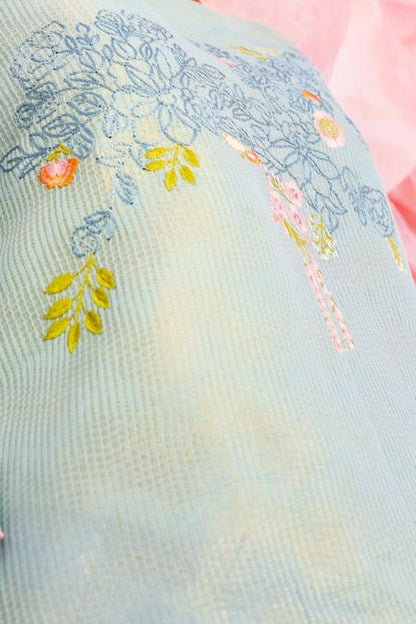 Alkaram - 2 Pc Embroidered Jacquard Suit With Cambric Trousers