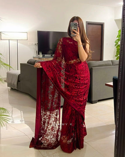 Sammy K - Pure Chantelle Lace Saree