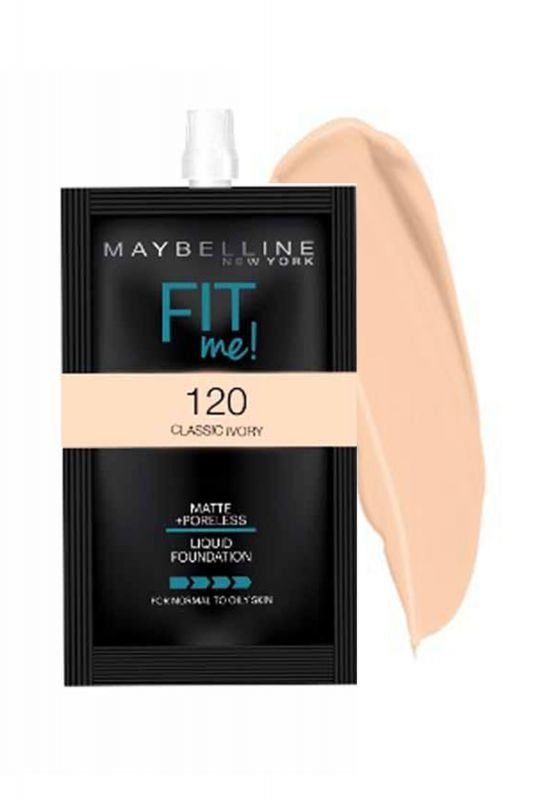 Box of 5 Fit Me! Matte & Poreless Foundation 5 ML Sachets - 120 Classic Ivory