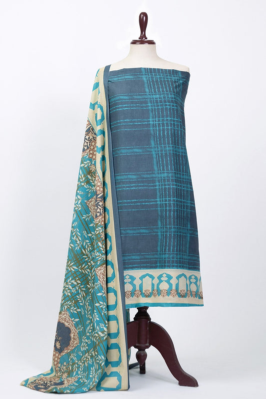 3 Pc Printed Lawn Suit With Printed Lawn Dupatta