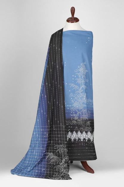 3 Pc Printed Lawn Suit With Printed Dupatta