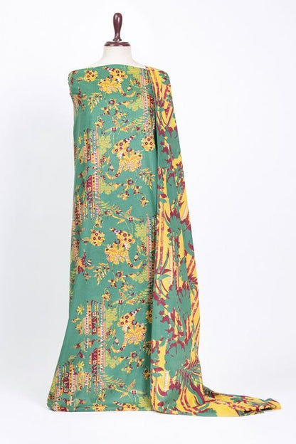 3 Pc Printed Lawn Suit With Printed Lawn Dupatta