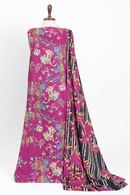 Alkaram - 3 Pc Printed Lawn Suit With Printed Lawn Dupatta