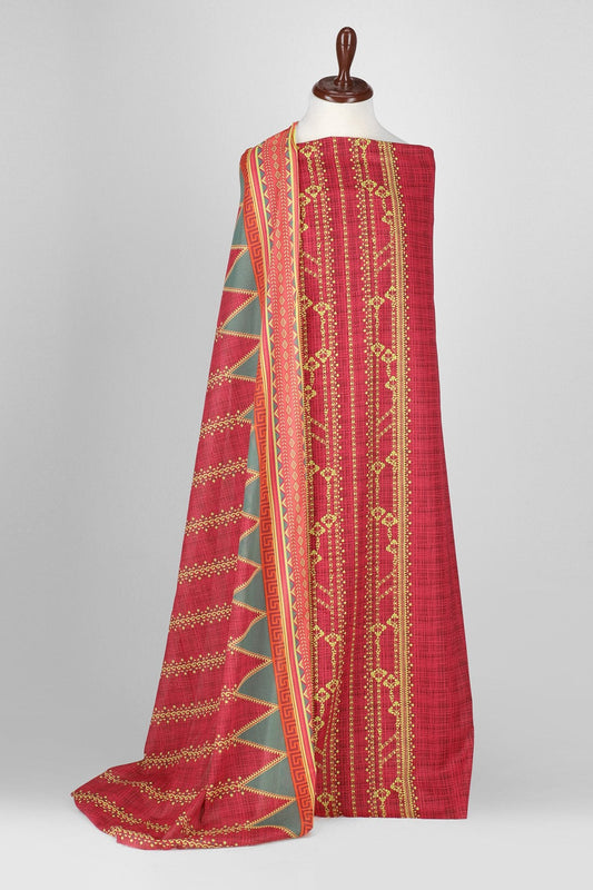 3 Pc Printed Lawn Suit With Printed Lawn Dupatta