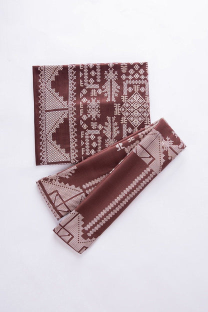 Alkaram - 3 Pc Printed Cotail Viscose Suit With Cotail Viscose Dupatta