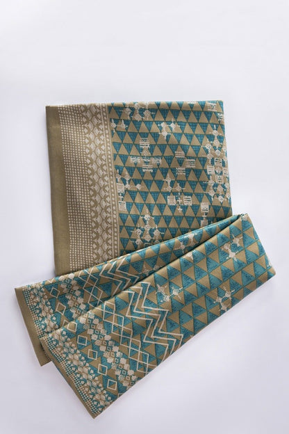 Alkaram - 3 Pc Printed Twill Viscose Suit With Twill Viscose Dupatta