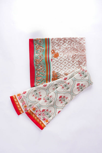 3 Pc Printed Cotail Viscose Suit With Cotail Viscose Dupatta