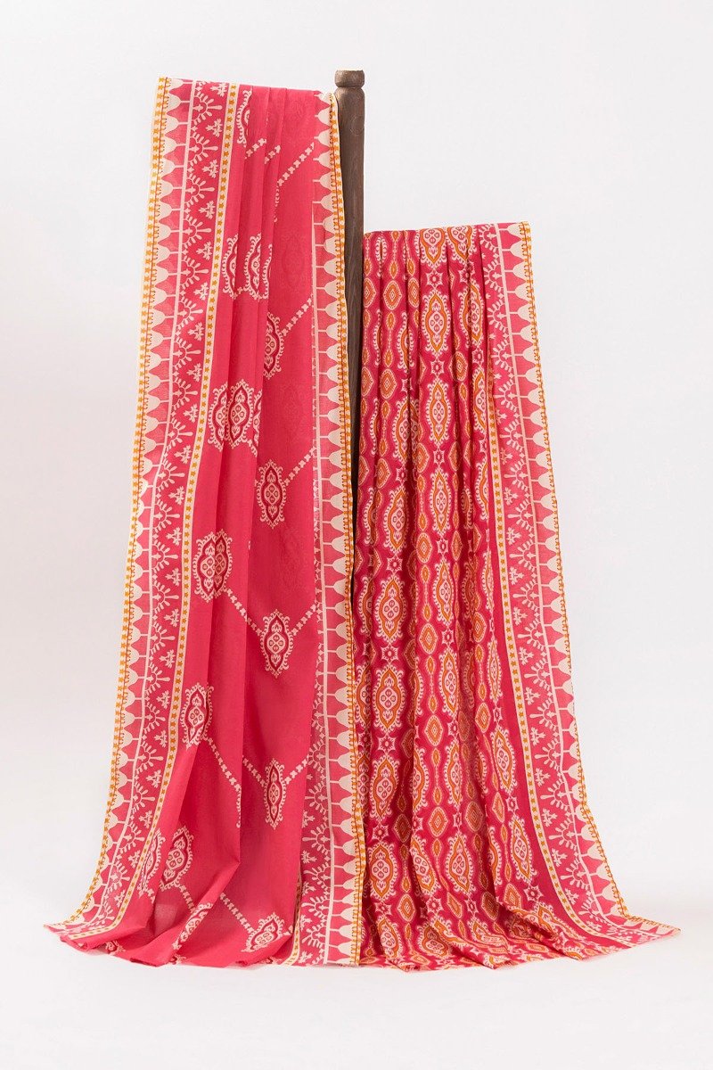 3 Pc Printed Lawn Suit With Printed Lawn Dupatta