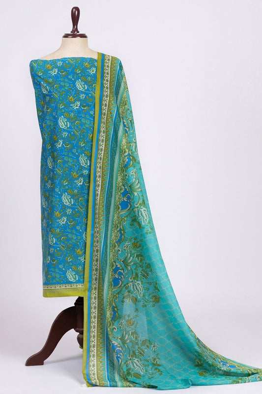 3 Pc Printed Lawn Suit With Printed Lawn Dupatta