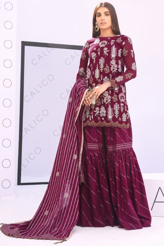 3 Pc Cotton Net Formal Suit