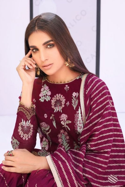 3 Pc Cotton Net Formal Suit