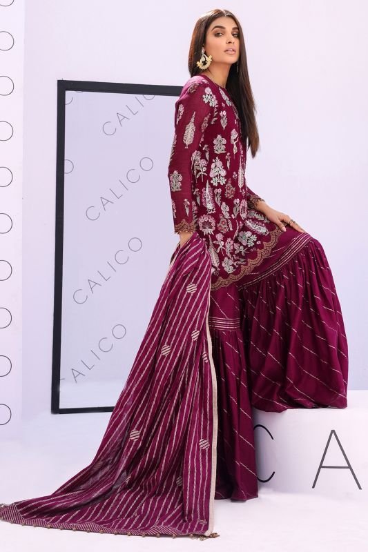 3 Pc Cotton Net Formal Suit
