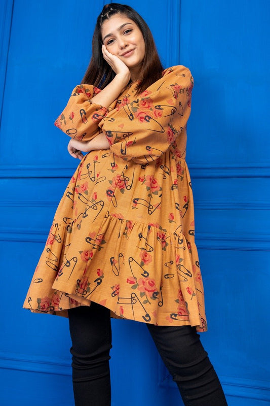 Printed Khaddar Kurti