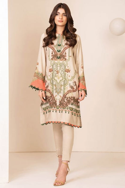 Two Piece Printed Twill Suit With Twill Viscose Trouser