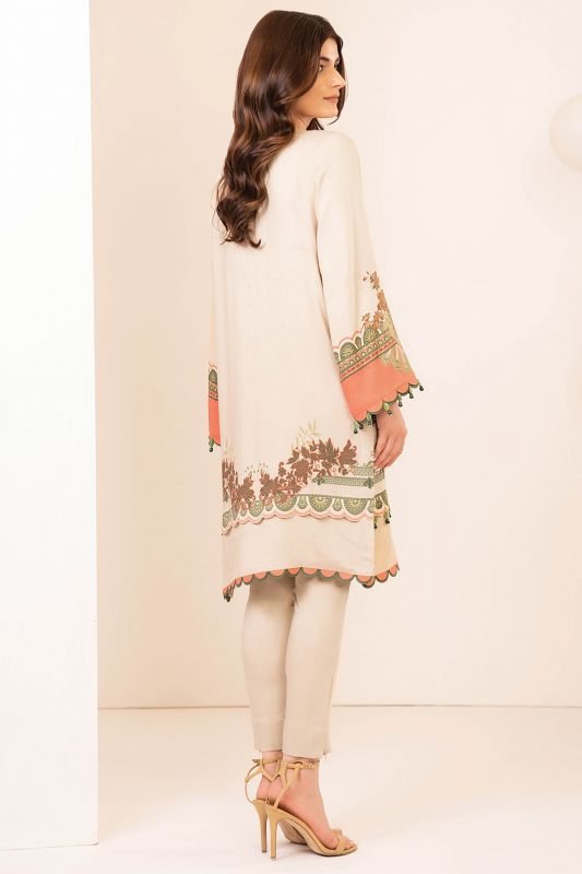 Two Piece Printed Twill Suit With Twill Viscose Trouser