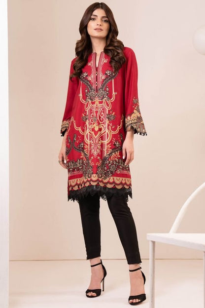 Two Piece Printed Twill Suit With Twill Viscose Trouser