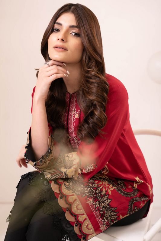 Two Piece Printed Twill Suit With Twill Viscose Trouser