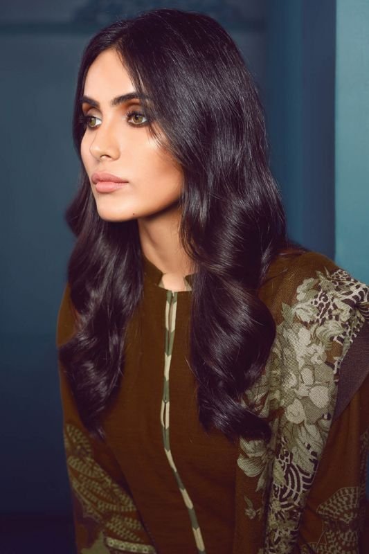 Three Piece Printed Khaddar Suit With Printed Shawl