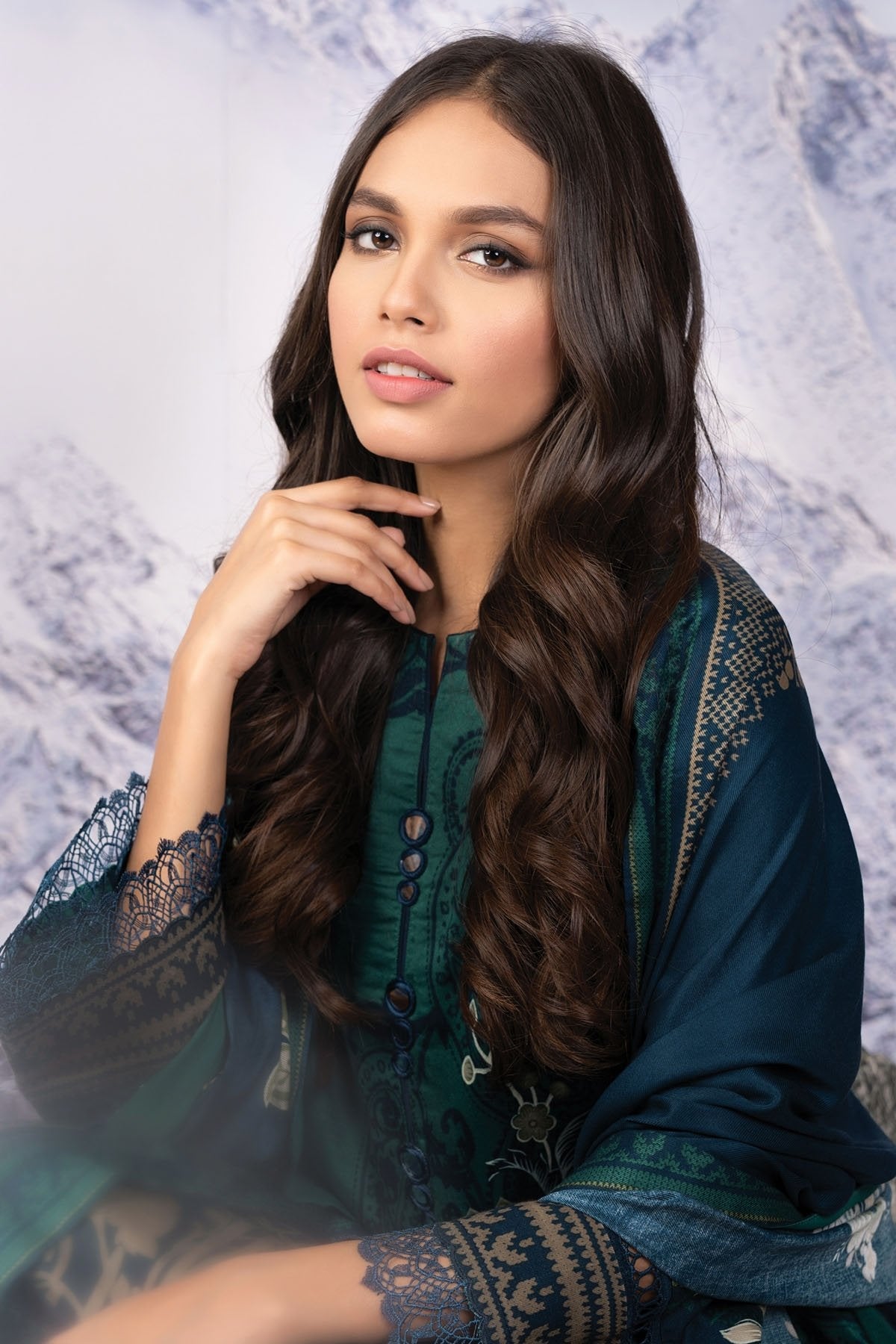 Alkaram - 3 Pc Printed Twill Viscose Suit With Twill Viscose Dupatta