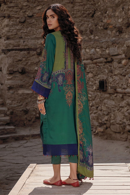 Alkaram - 3 Pc Printed Twill Viscose Suit With Twill Viscose Dupatta