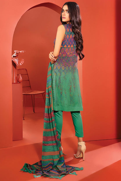 Alkaram - 3 Pc Printed Lawn Suit With Printed Dupatta