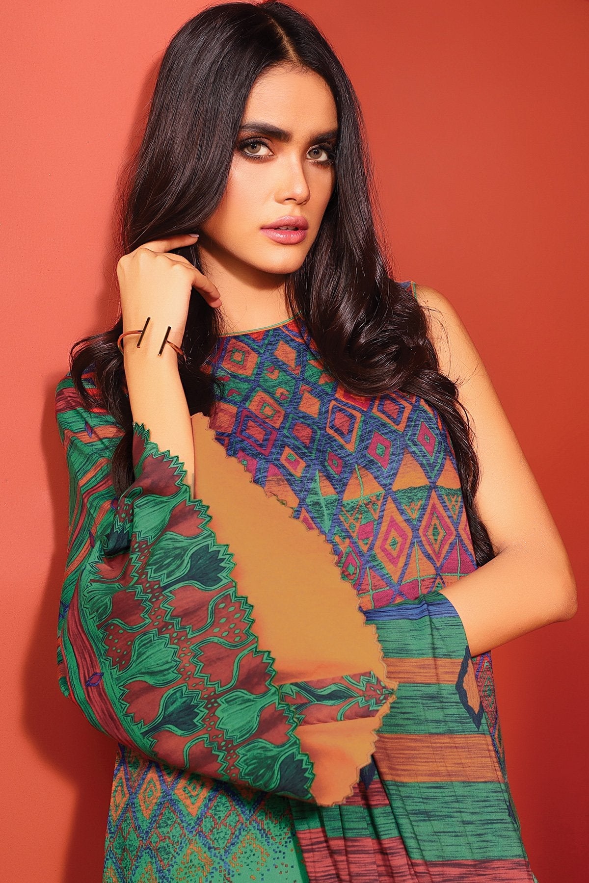 Alkaram - 3 Pc Printed Lawn Suit With Printed Dupatta