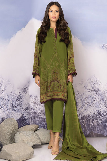 Alkaram - 3 Pc Printed Viscose Suit With Viscose Dupatta