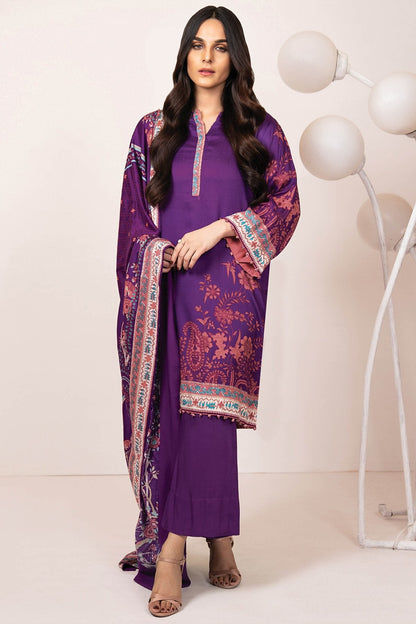 Alkaram - 3 Pc Printed Lawn Suit With Printed Dupatta