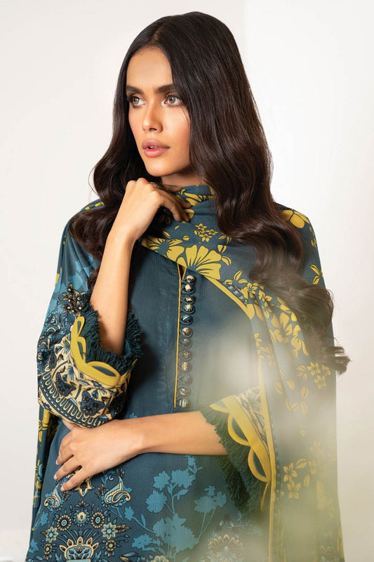 Alkaram - 3 Pc Printed Lawn Suit With Printed Dupatta