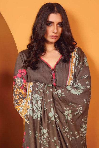 Alkaram - 3 Pc Printed Lawn Suit With Printed Dupatta
