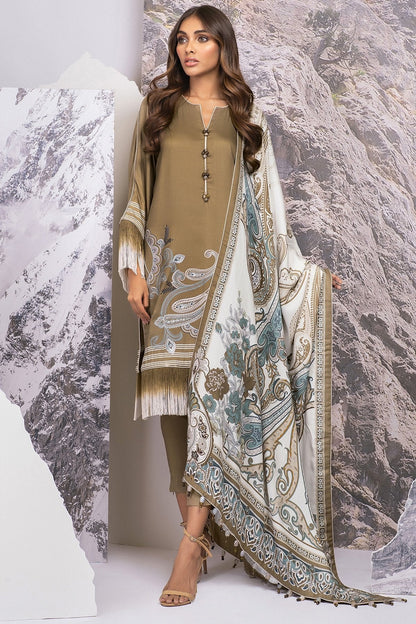 3 Pc Embroidered Cotail Viscose Suit With Cotail Viscose Dupatta