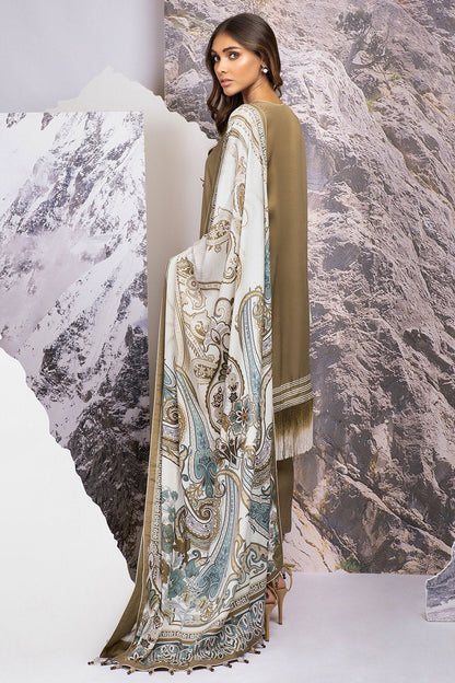 Alkaram - 3 Pc Embroidered Cotail Viscose Suit With Cotail Viscose Dupatta