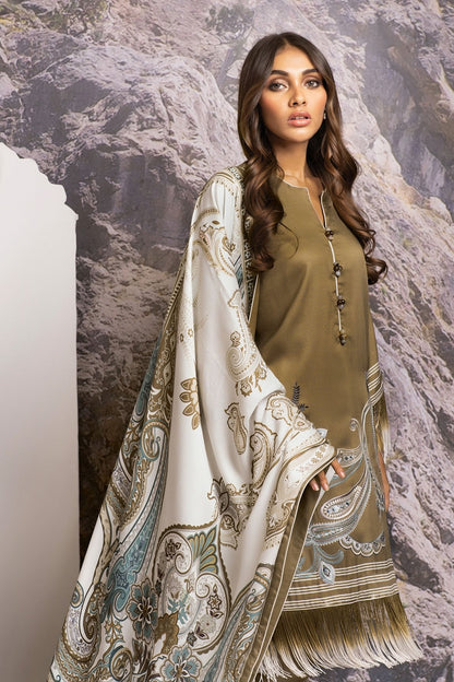 Alkaram - 3 Pc Embroidered Cotail Viscose Suit With Cotail Viscose Dupatta