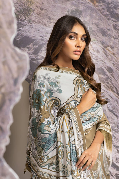 Alkaram - 3 Pc Embroidered Cotail Viscose Suit With Cotail Viscose Dupatta
