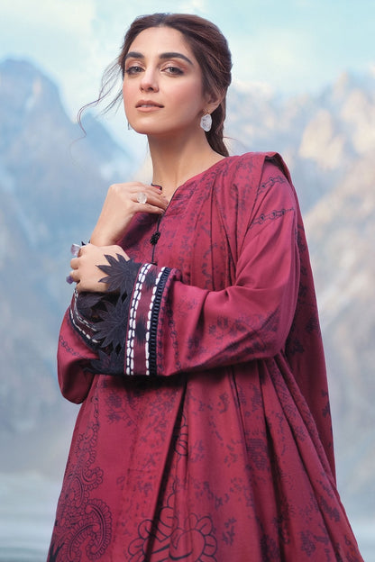 Alkaram - 3 Pc Printed Twill Viscose Suit With Twill Viscose Dupatta