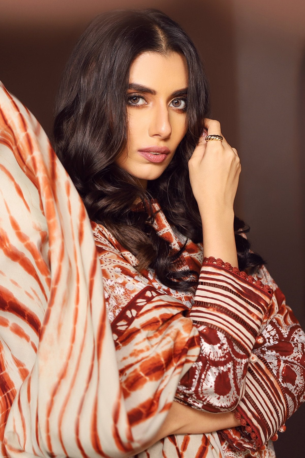 Alkaram - Two Piece Printed Plain Viscose Suit With Printed Plain Viscose Dupatta