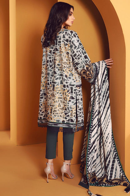 Alkaram - Two Piece Printed Plain Viscose Suit With Printed Plain Viscose Dupatta