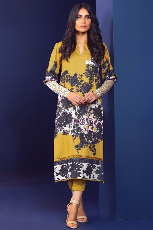 Two Piece Embroidered Cottail Suit With Dyed Cottail Trousers