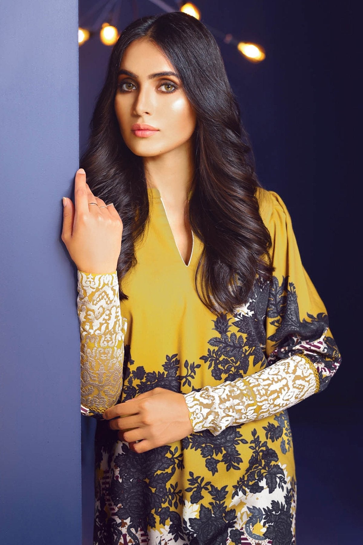 Alkaram - Two Piece Embroidered Cottail Suit With Dyed Cottail Trousers
