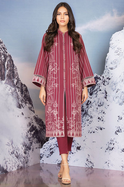 Alkaram - 2 Pc Printed Yarn Dyed Suit With Khaddar Trouser