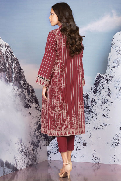 Alkaram - 2 Pc Printed Yarn Dyed Suit With Khaddar Trouser
